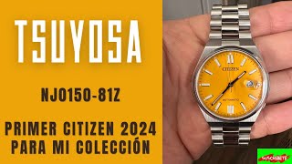 Reseña del primer Reloj Citizen 2024 Tsuyosa automático NJ0150-81Z Amarillo