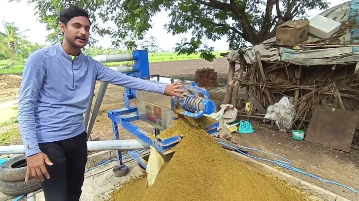 INDIA'S BEST DEWATERING MACHINE IN INDIA BIOGAS LITTER SLURRY SOLID LIQUID SEPARATOR CALL 7499507371