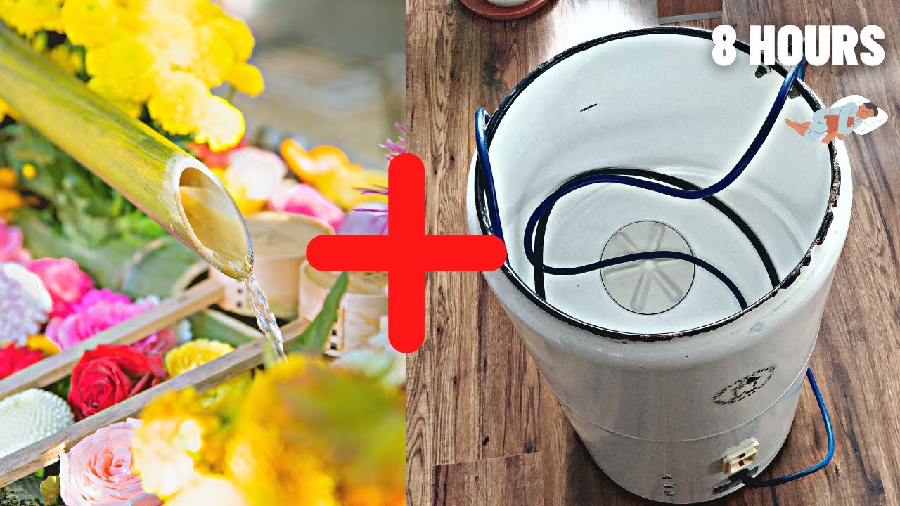 Звуки стиральной машины + БАМБУКОВЫЙ ФОНТАН Бамбуковая вода пишет шум 😴