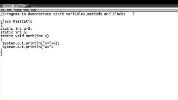 How to implement static variables in java