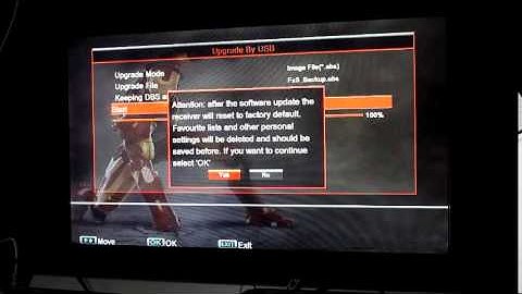 Skybox F5S  satellite decoder upgrade from USB
