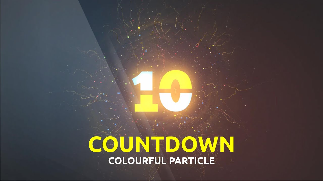 Technology colorful particle explosion 10 seconds countdown HD video ...