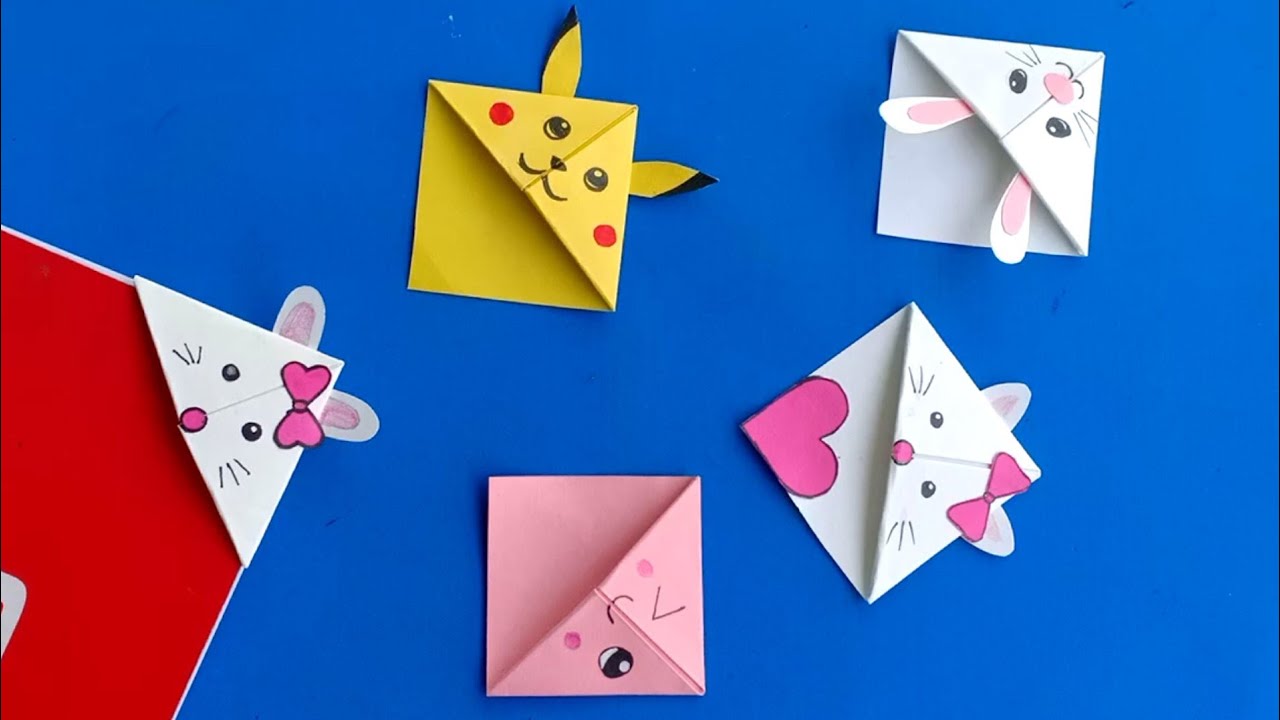 DIY Kawaii BOOKMARKS //Easy Origami Bookmark Corner - How to make a Corner  Bookmark DIY 