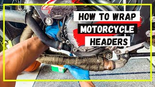 How to wrap motorcycle headers🏍