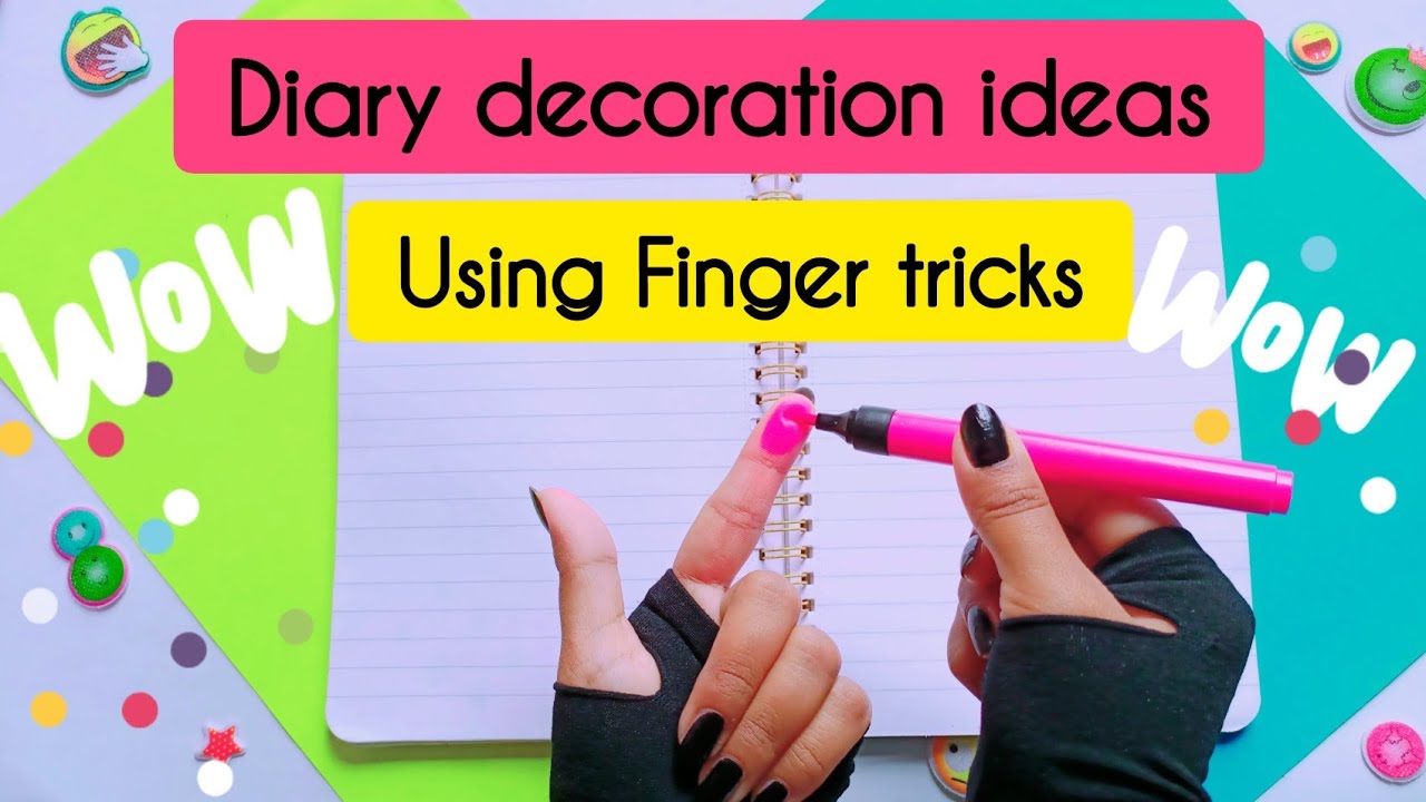 Diary Decoration Ideas Using Finger Tricks Most Unique Diary diary-decoration-ideas-for-2023-journal-bulletjournal-diary