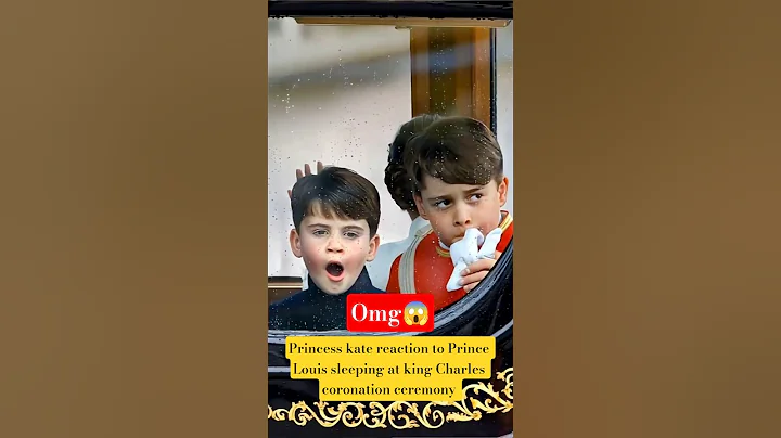 Princess kate reaction Prince Louis sleeping at king Charles coronation #shorts #kate #princelouis