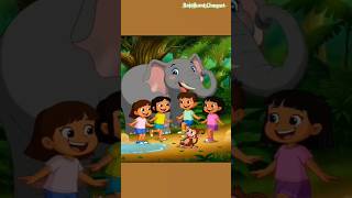 Hathi Dada Funny Dance 🐘😂 | Baby Elephant Dancing | Kids Cartoon #shorts #hathidada #10k #hathiraja