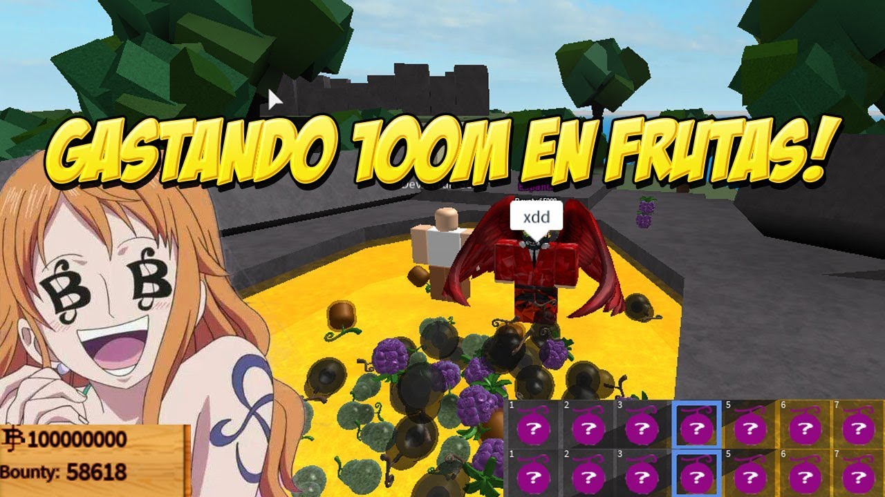 Gastando 100 Millones De Bely Y Regalando Frutas A - tengo el poder de la oscuridad de la fruta yami roblox