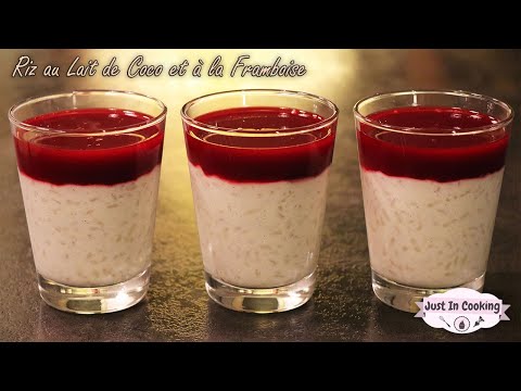 recette-de-riz-au-lait-de-coco-à-la-vanille-et-coulis-de-framboises