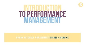 Introduction to Performance Management