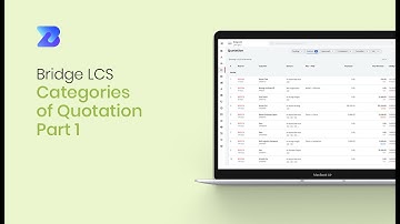 Categories of Quotation | Part 1 | Best ERP for Freight Forwarders | All in one Solution | BridgeLCS