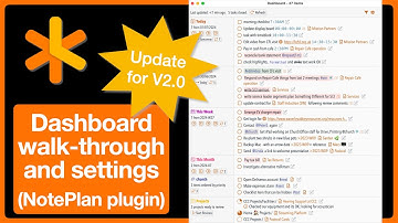 Dashboard v2 plugin for NotePlan: Overview & Walk-through (by George Crump)