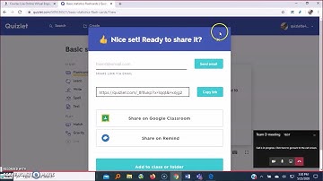 Presentation Quizlet through MS Teams