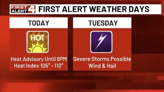 Back-to-Back First Alert Weather Days: One for Heat, Another For Storms