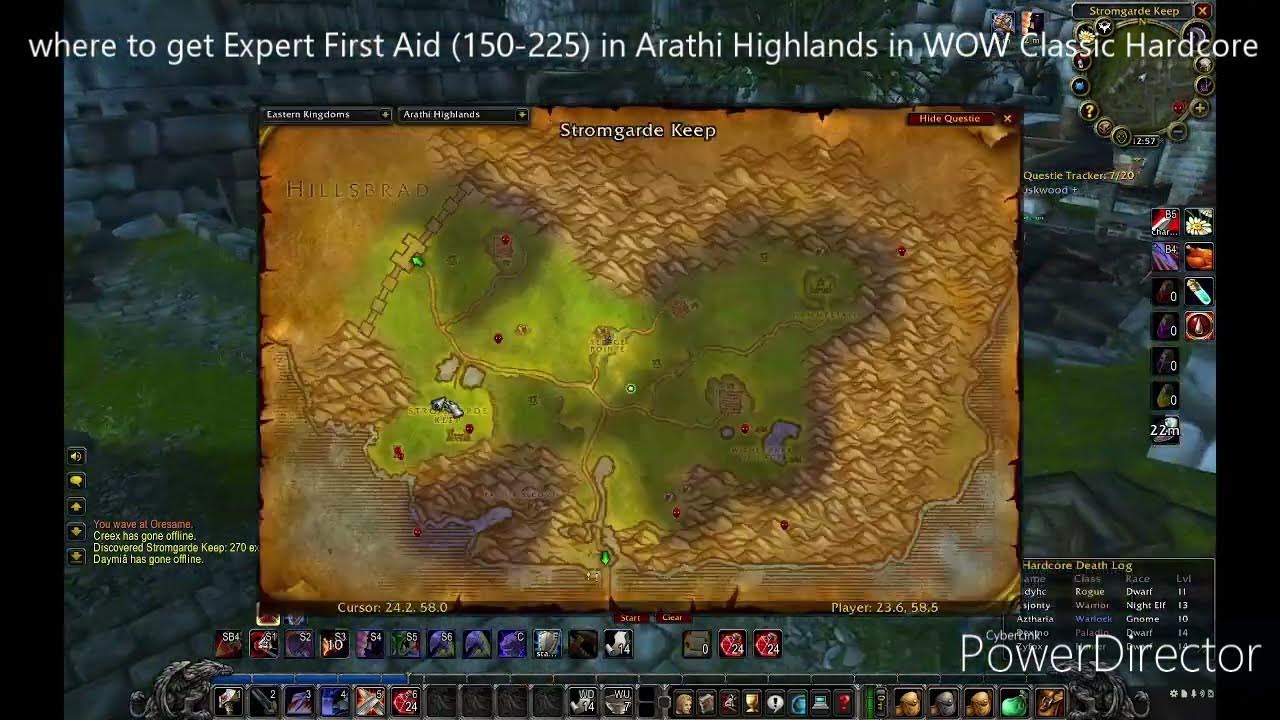 How to safely get Expert First Aid (150225) in Arathi Highlands in WOW