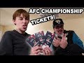Surprising him with AFC Tickets!!! (emotional)