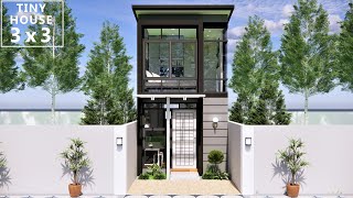 Desain Rumah 3x3 Meter | Minimalis Modern | Si Mungil Yang Elegan | Tiny House