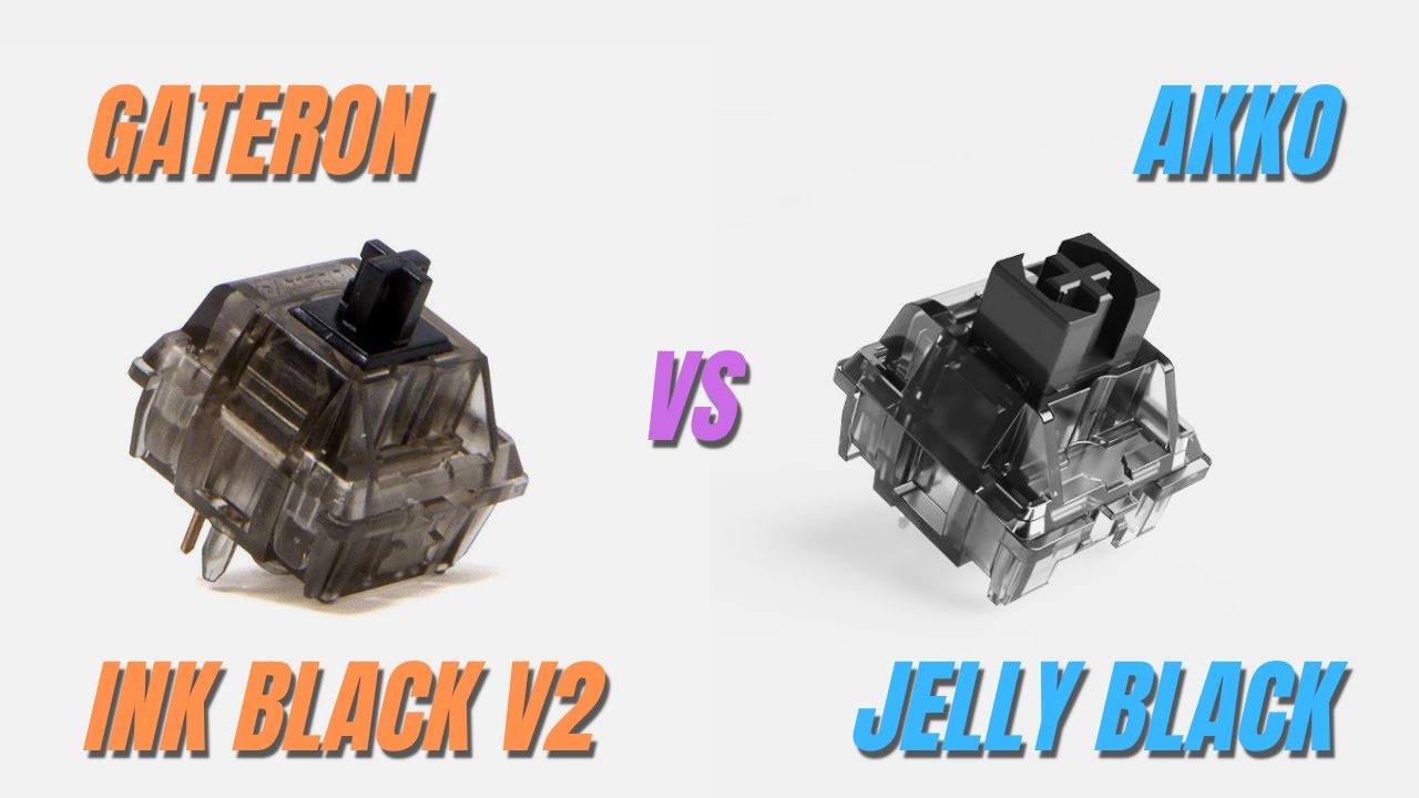 Gateron Ink Black V2 vs Akko Jelly Black switch comparison (Lubed