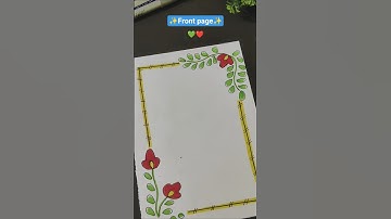 Easy & Aesthetic Cover Page✨/Project Notebook Decoration Idea / #shorts #shortsfeed #art #frontpage
