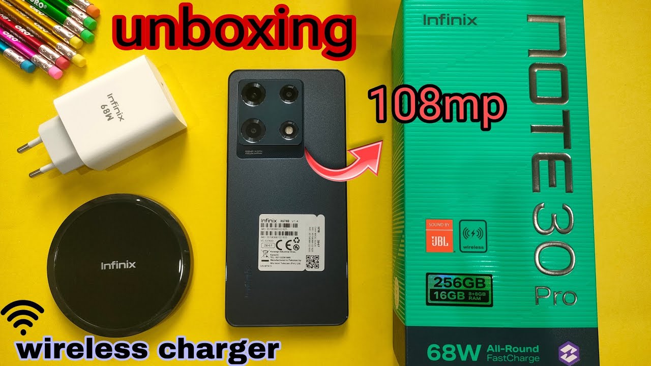 infinix Note30pro unboxing & hidden features wireless 🛜 charger YouTube