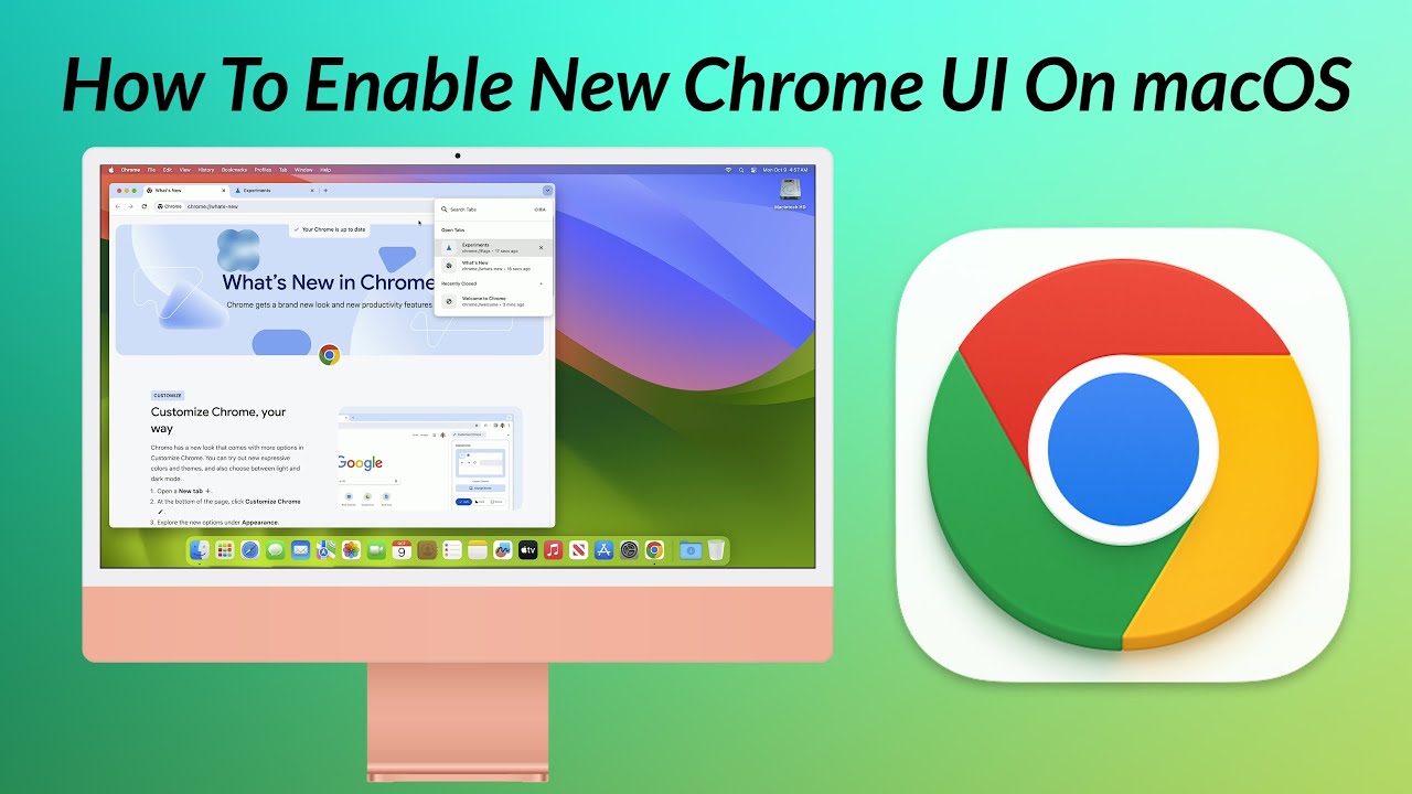 How To Enable New Chrome UI On macOS - YouTube