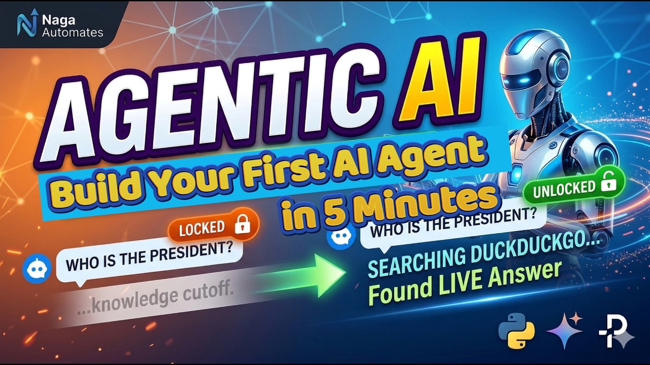 Build Your First AI Agent in 5 Minutes | Agentic AI Course | Python ...