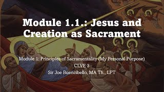 Jesus and Creation as Sacrament