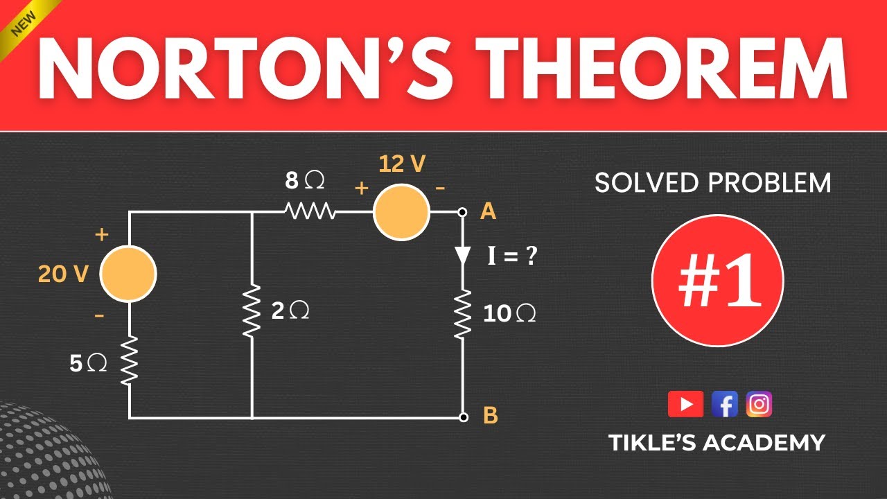 NORTON'S THEOREM SOLVED PROBLEMS (PART-1) IN ELECTRICAL ENGINEERING ...