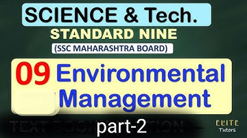 Science std-9th Chapter-9 Environmental Management Part-2