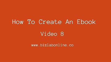 How To Create An Ebook For Free - Video 8