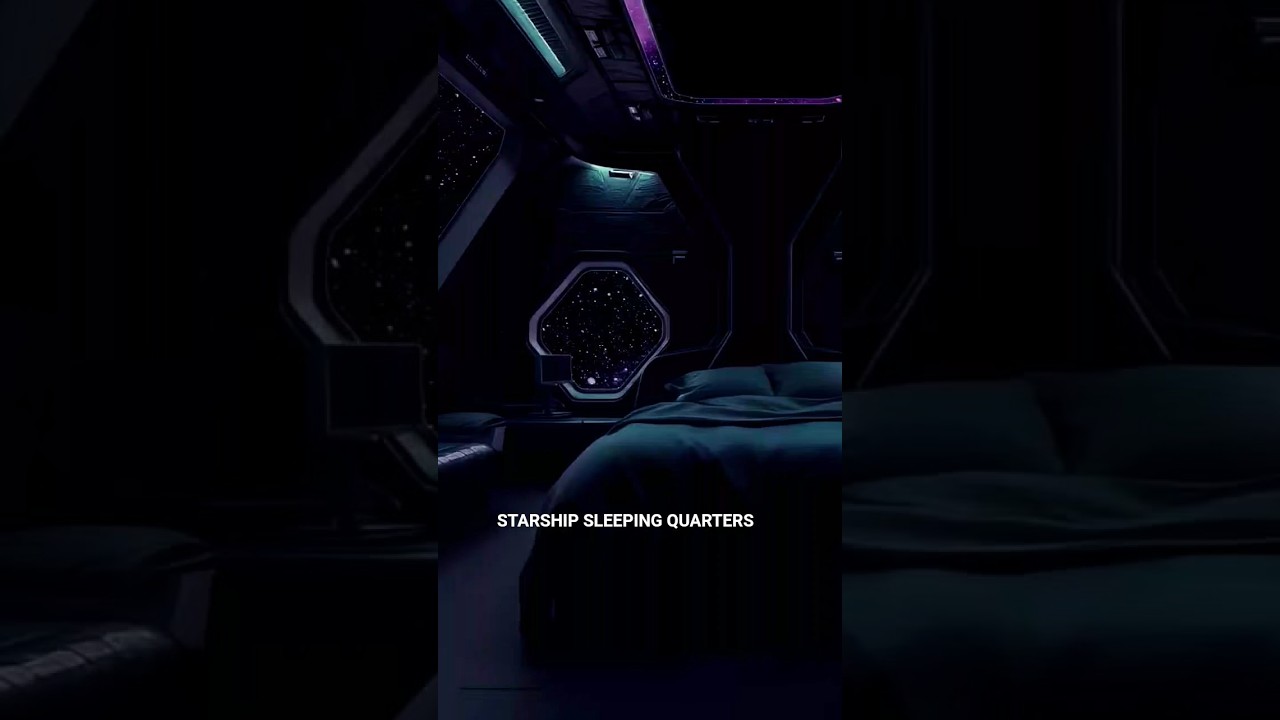 Starship Sleeping Quarters | Sleep Sounds White Noise, Space Sounds SciFi Ambiance