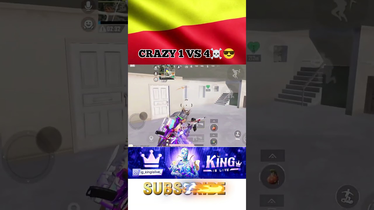 CRAZY 1 VS 4☠️😎 ||KANNADA STREAMER || BEST GAMEPLAY 