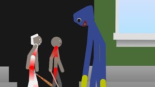 Huggy Wuggy vs Nightmare Granny and Nightmare Grandpa