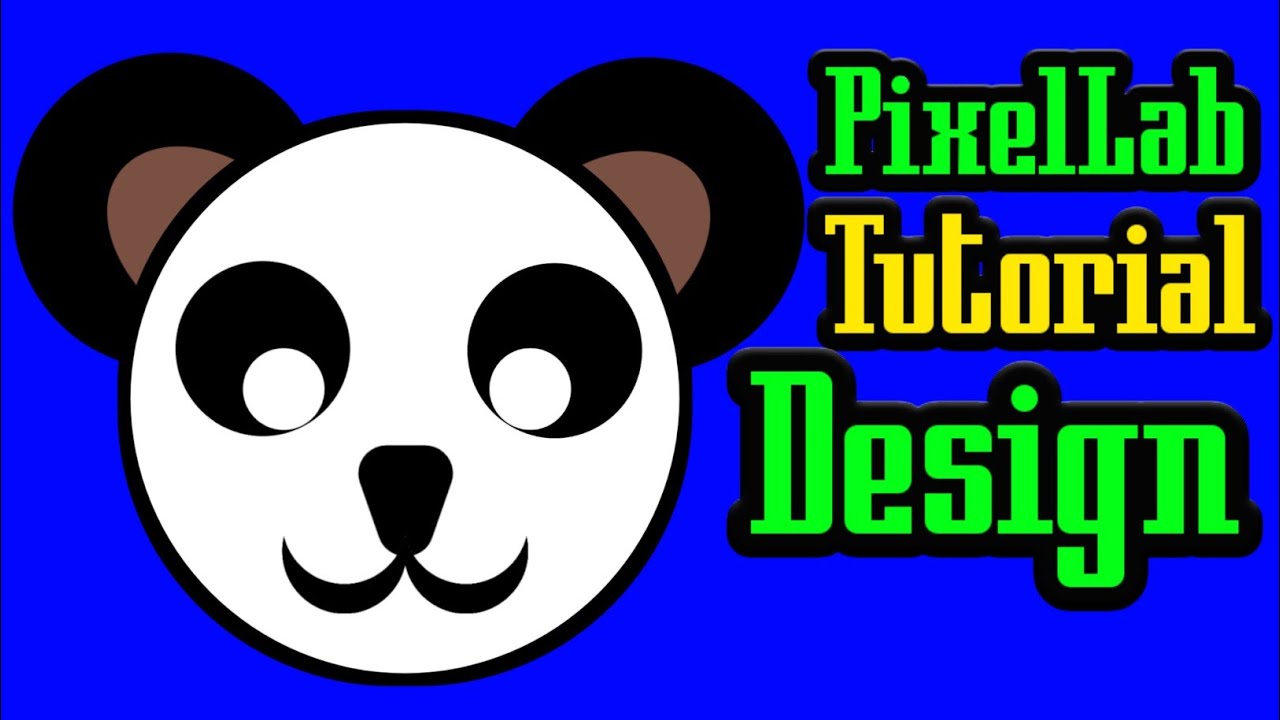 Tutorial desain panda di PixelLab/ PixelLab logo design/ PixelLab ...