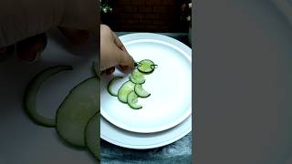 Cucumber🥒 Cat🐱 #minifunkitchen #food #foodart #salad #diy #edibleart #shorts #skills
