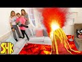 The Floor is Lava Challenge with Mind Control Powers SuperHeroKids