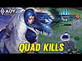 Aov  ryoma gameplay  quad kills  arena of valor linqunmobile rov