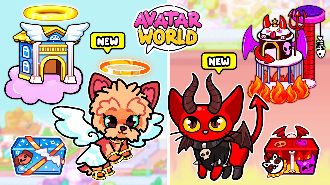 Pets Anjos 😇 vs Pets Demônios 😈 no Mundo Avatar | NOVA ATUALIZAÇÃO ✅ | Pazu Games | Toca Boca