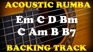 Acoustic Spanish Rumba Backing Track E minor chords