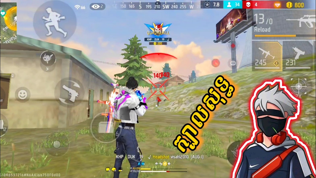 ថ្ងៃនេះអូសrankគ្នាយើងsolo🎮!Free Fire 1vs1 Gameplay 12kill.