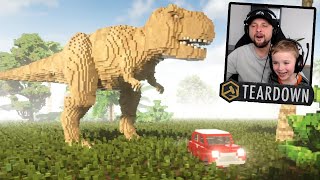 Run & Hide From Giant T-Rex! Jurassic World in Teardown