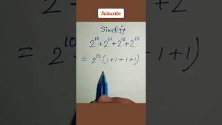 Nice exponent simplification || #maths #shorts #algebra