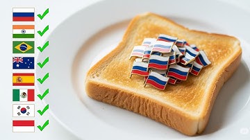 Satisfying AI ASMR || Spreading Flags On Toast 🍞🌍 (Flag Series Part 3)