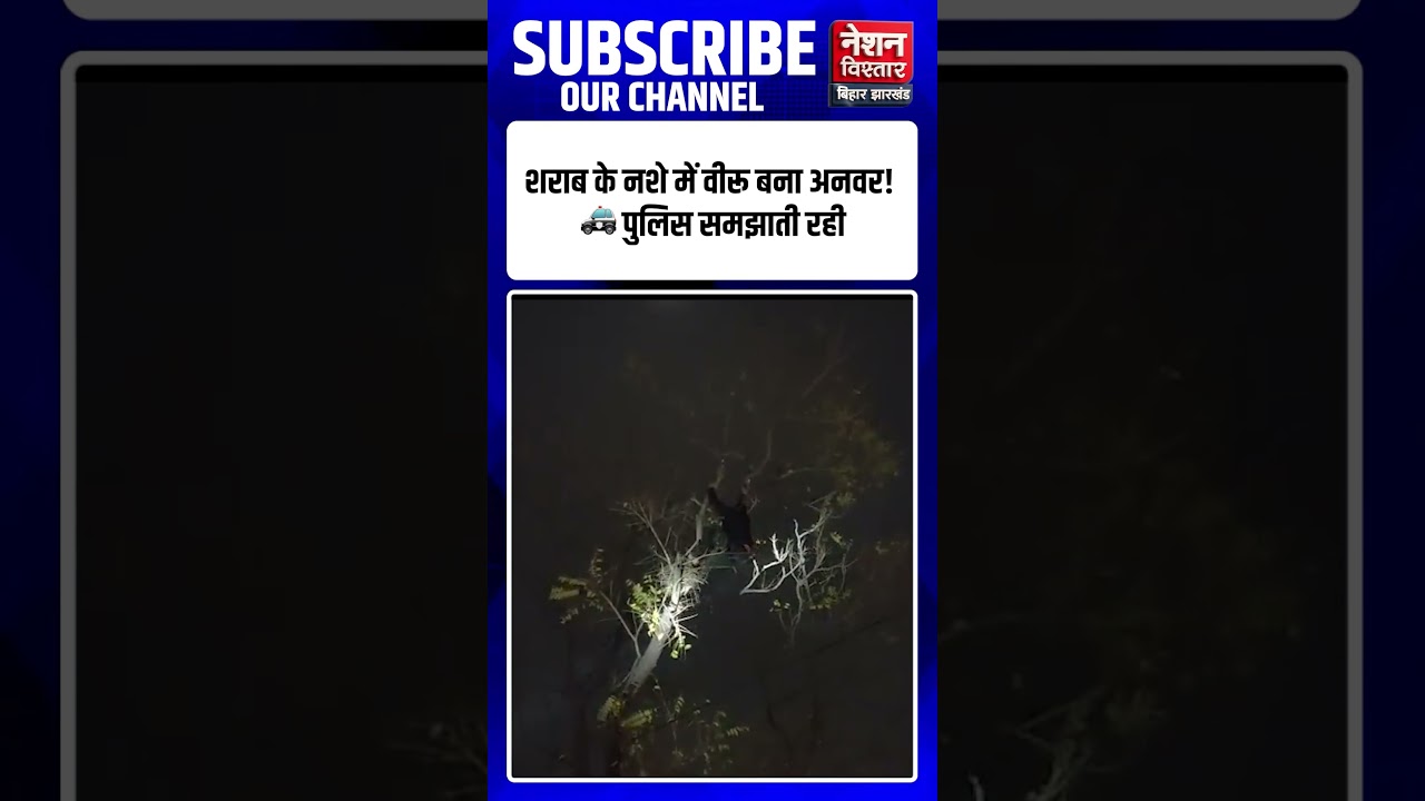 Drunk Man Climbs Tree Like Sholay’s Veeru 😂 | Police Calls Crane in Meerut | Viral Video