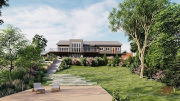 Garden House Exterior, Interior & Landscape Design | Architectural 3D Animation | 3D Rendering Firm