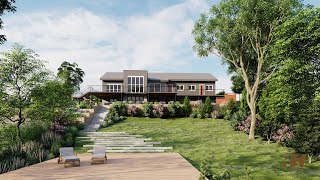 Garden House Exterior, Interior & Landscape Design Architectural 3D Animation 3D Rendering Firm