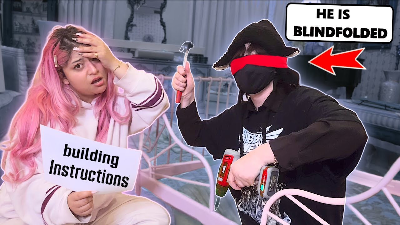 We tried Building IKEA furniture BLINDFOLDED...