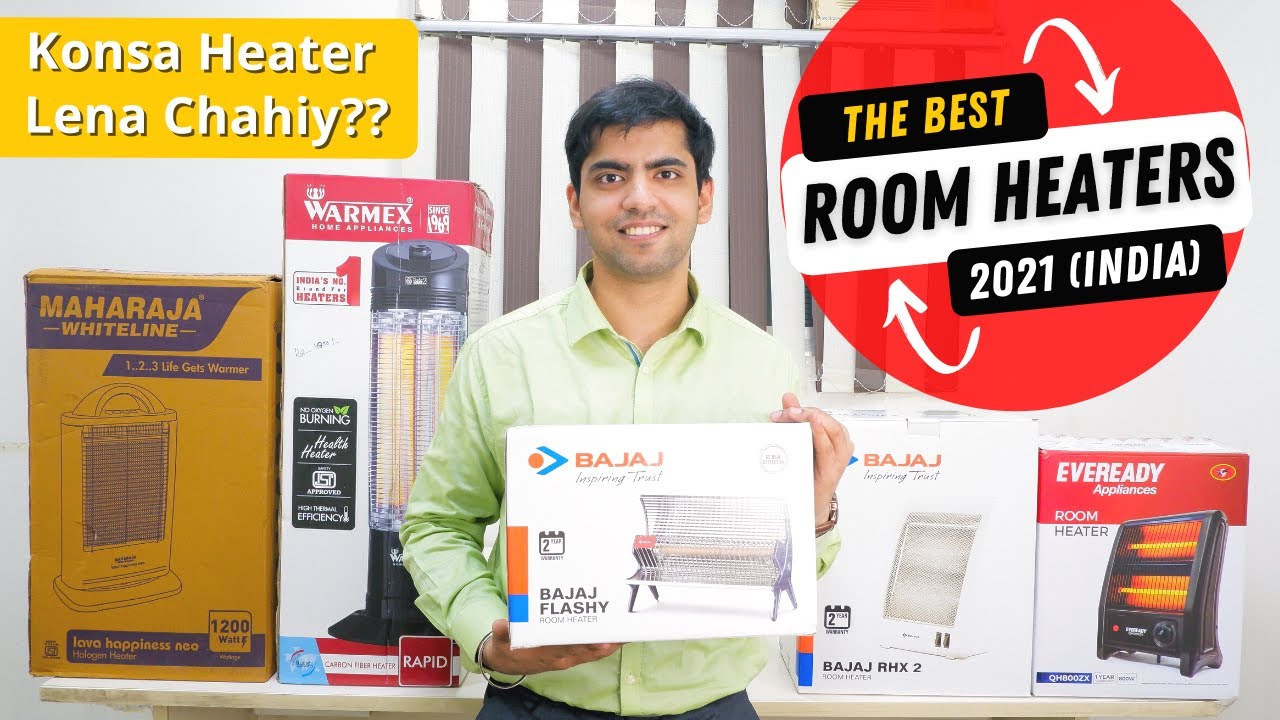 Best 5 Small u0026 Portable Room Heaters | Bajaj Vs Maharaja Vs Warmex Vs  Eveready Halogen Heaters 👌 - YouTube