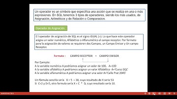 VIDEO 9   OPERADORES DE SQL