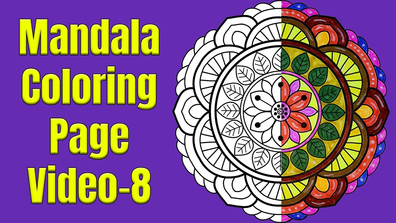 Relaxing Mandala Coloring Page | Relaxing Intricate Mandala Design – Mandala Series Video 8